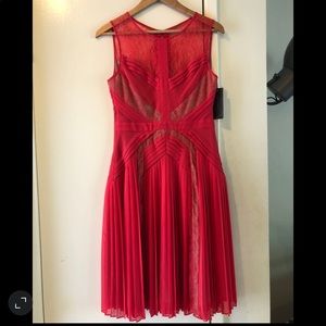 BCBG LACE SHEER COCKTAIL DRESS